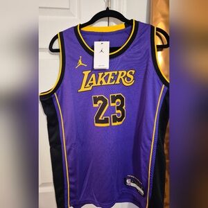 Jordan Lakers Purple and Yellow Jersey